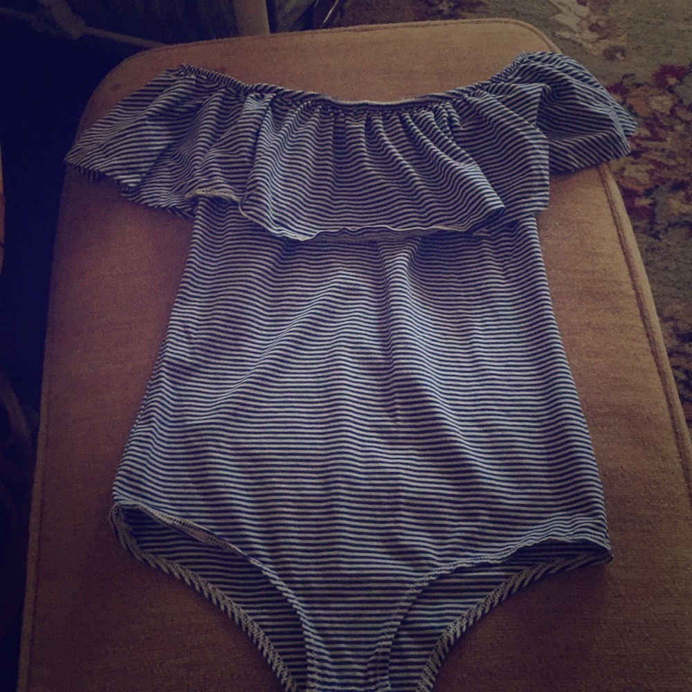 JCrew Ruffle Off Shoulder Bodysuit XS